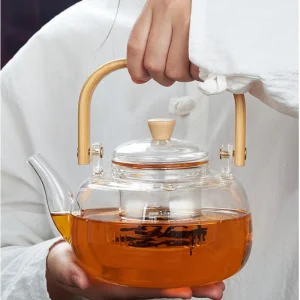 Théière en verre transparent​