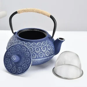 Théière en fonte bleue​