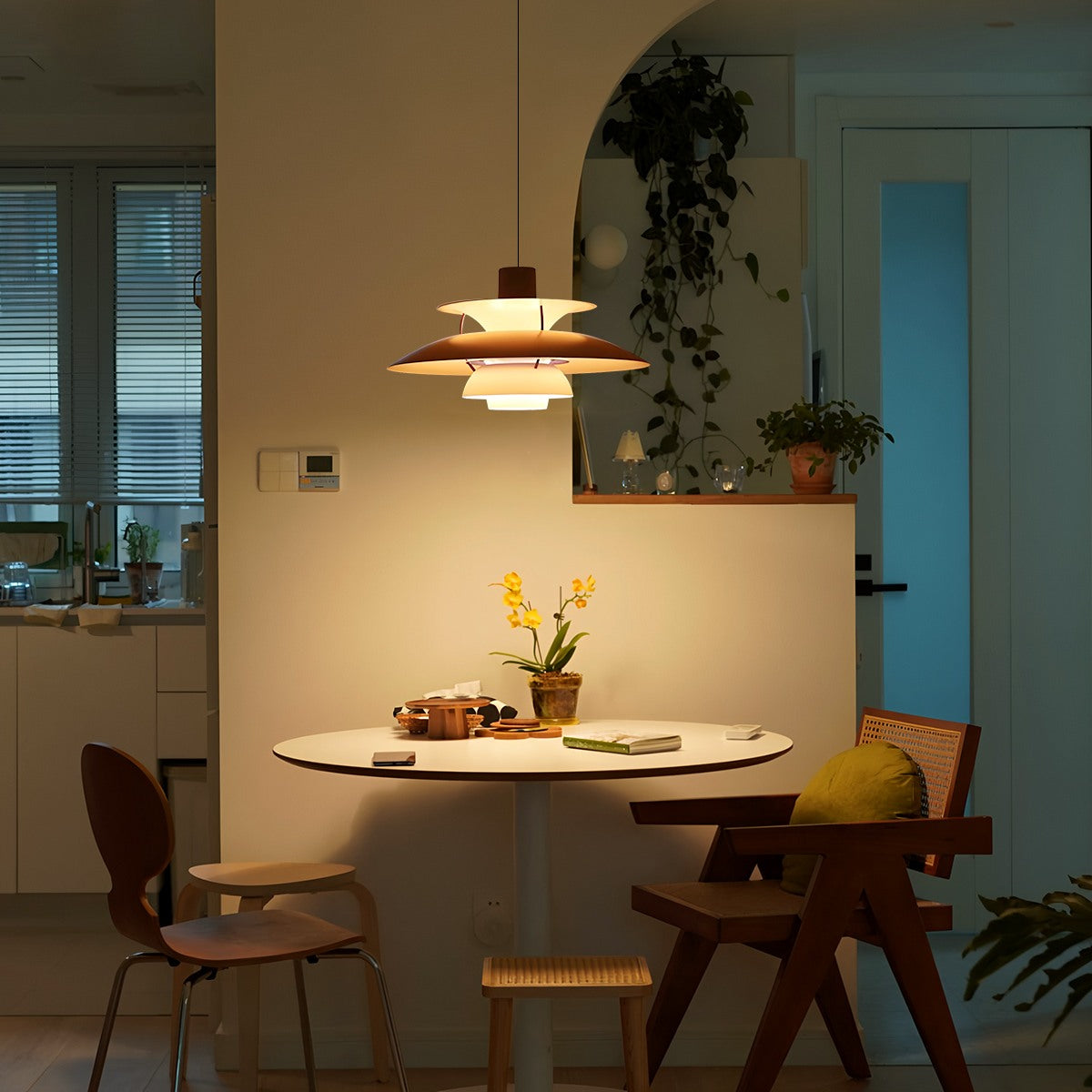 Lustre LED nordique créatif lampe suspendue multicouche – Image 2