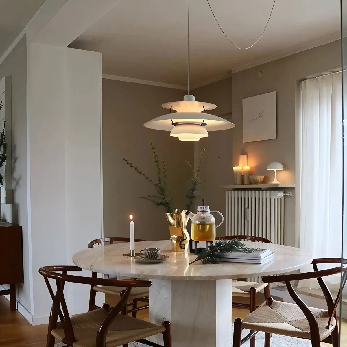 Lustre LED nordique créatif lampe suspendue multicouche – Image 8