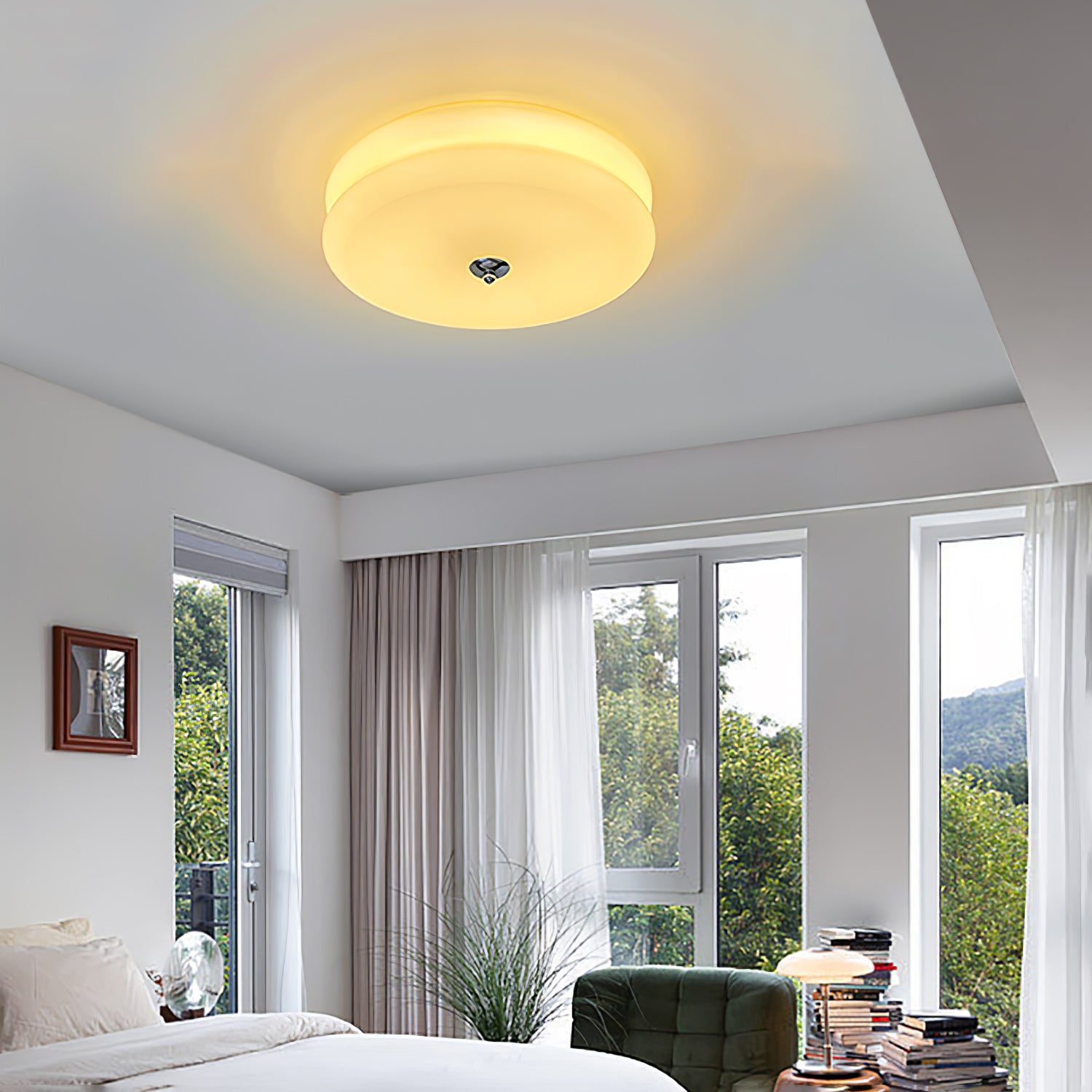 Plafonnier rond en verre de haute qualité, lumière dirigée pour intérieur – Image 25