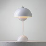 Lampe de table portable en forme de fleur LED, rechargeable et tactile