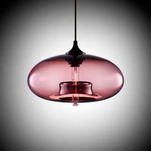 Lampe suspendue en verre design nordique, luminaire moderne d’intérieur