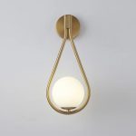 Applique murale en forme de goutte d’eau, design nordique en fer, ampoule G9