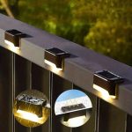 Lampe solaire LED blanc chaud, éclairage étanche pour escalier ou jardin