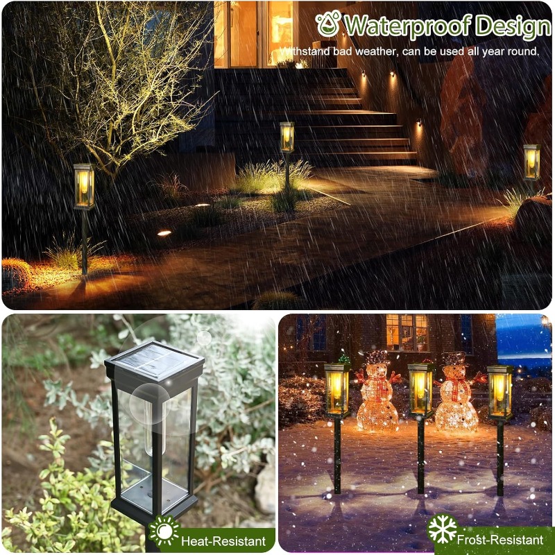 Lampes solaires de jardin, éclairage extérieur à énergie solaire – Image 5