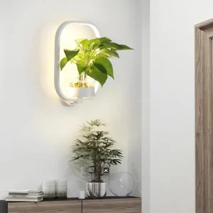 Applique murale LED décorative avec support pour plantes