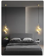 Lustre suspendu LED moderne, lampe de plafond pour salon, cuisine ou salle à manger