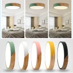 Plafonnier LED design arrondi et plat, éclairage moderne pour intérieur