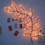 Lumière murale florale LED, guirlande décorative pour mur, porte ou salon