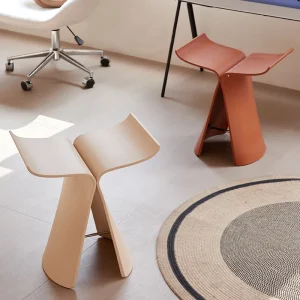 Tabouret papillon design, petit banc créatif pour salon