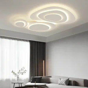Plafonnier nuage blanc en métal, design nordique