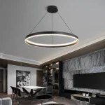 Plafonnier LED circulaire moderne, design minimaliste pour intérieur