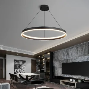 Plafonnier LED circulaire moderne, design minimaliste pour intérieur