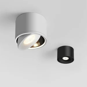 Plafonnier LED rotatif monté en surface, éclairage moderne intérieur
