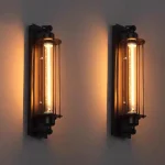 Applique murale en fer style industriel rétro, lampe LED décorative