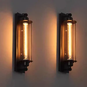 Applique murale en fer style industriel rétro, lampe LED décorative