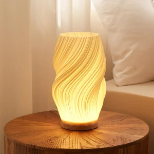 Lampe de Chevet Plissée – Veilleuse à Intensité Variable