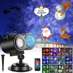 Projecteur Noël & Halloween 2-en-1 – Motifs Animés HD