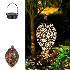 Lanterne Solaire Goutte d’Eau – Projecteur de Jardin Imperméable