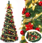 Sapin de Noël Pliable – Portable et Pré-Décoré