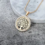 Collier Arbre de Vie Femme – Pendentif Zircon Creux