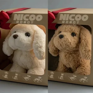 Chien Robot Réaliste AI – Peluche Électronique Interactive