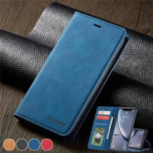 Coque iPhone Cuir Magnétique – Protection Antichoc & Design Premium