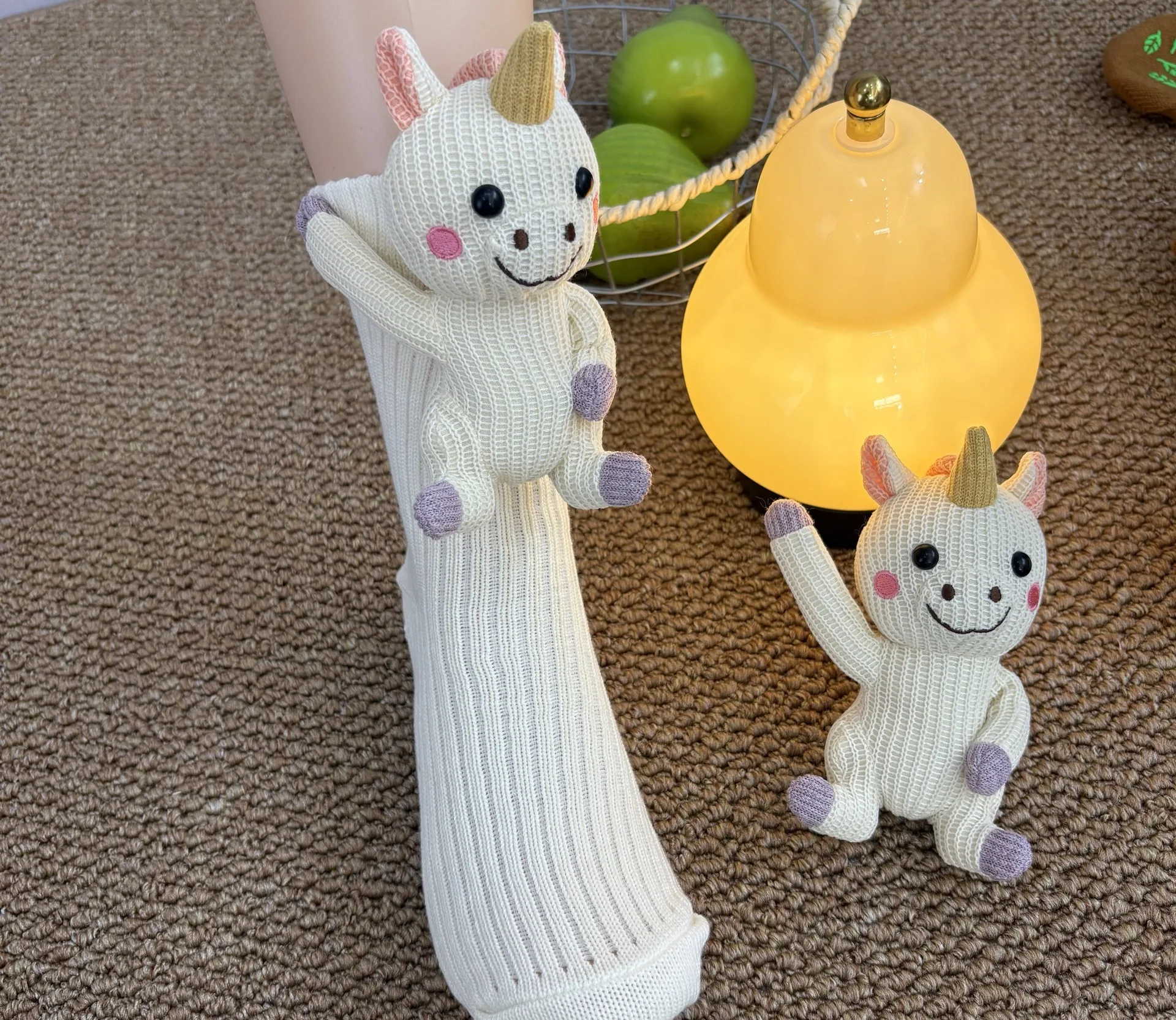 Chaussettes de Sol Animales 3D – Tricotées à la Main, Chaudes et Mignonnes – Image 3