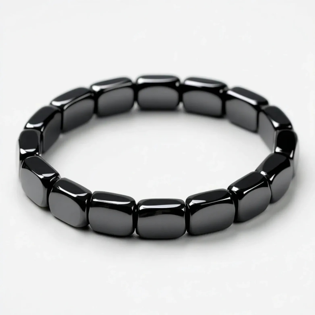 Bracelet Énergie en Hématite Naturelle Anti-Stress