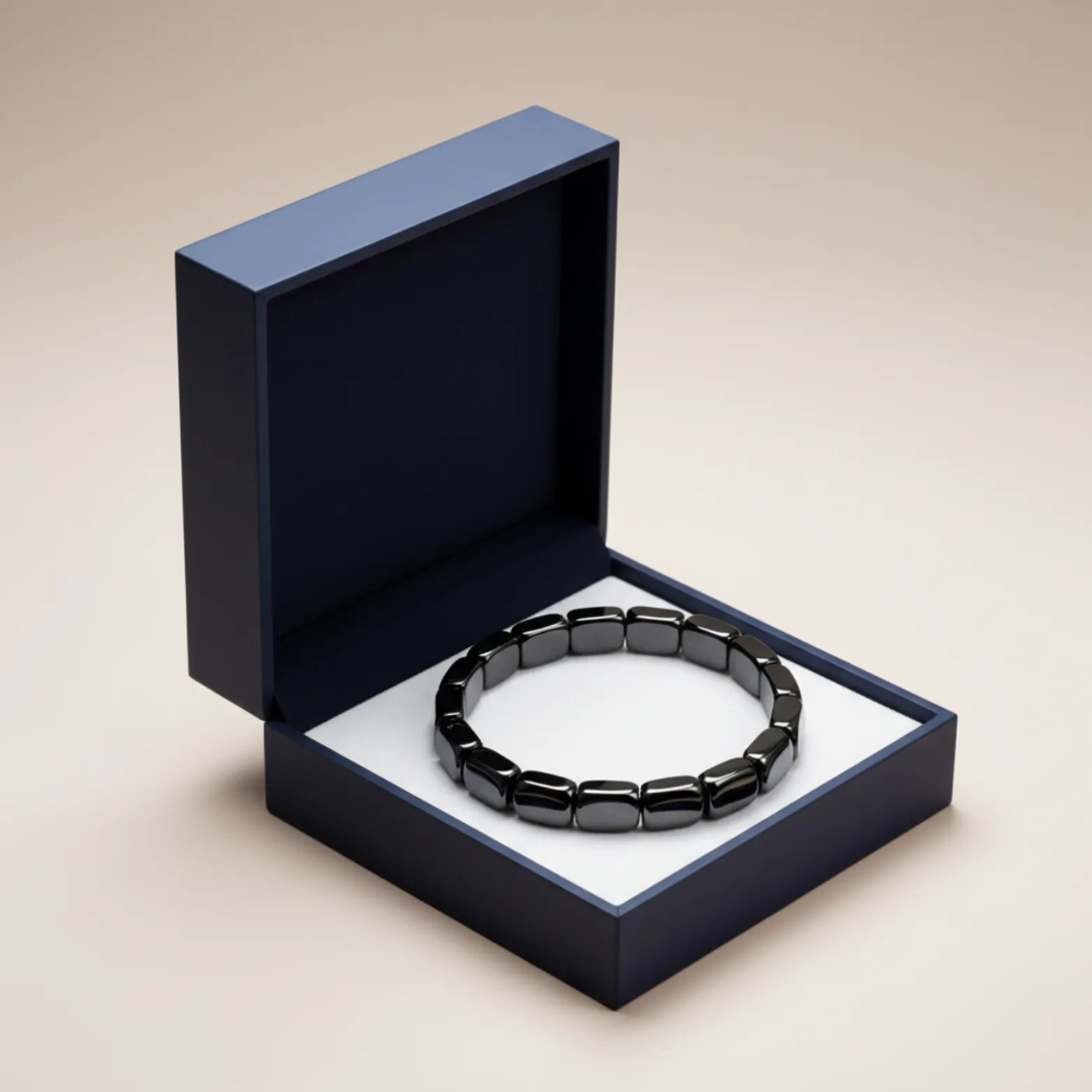 Bracelet Énergie en Hématite Naturelle Anti-Stress – Image 5