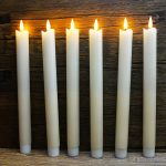 Bougies LED Ivoire avec Flamme Vacillante et Télécommande - Décoration Événementielle Bougies et porte-bougies Electro Paris Ivoire 6 pièces