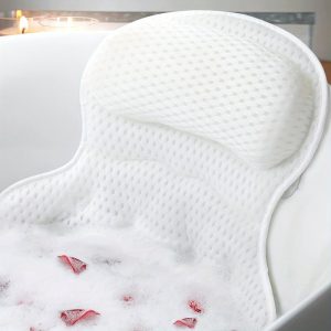LuxeRest | Soft Mesh Spa Bath Pillow for Neck & Back Relaxation 0
