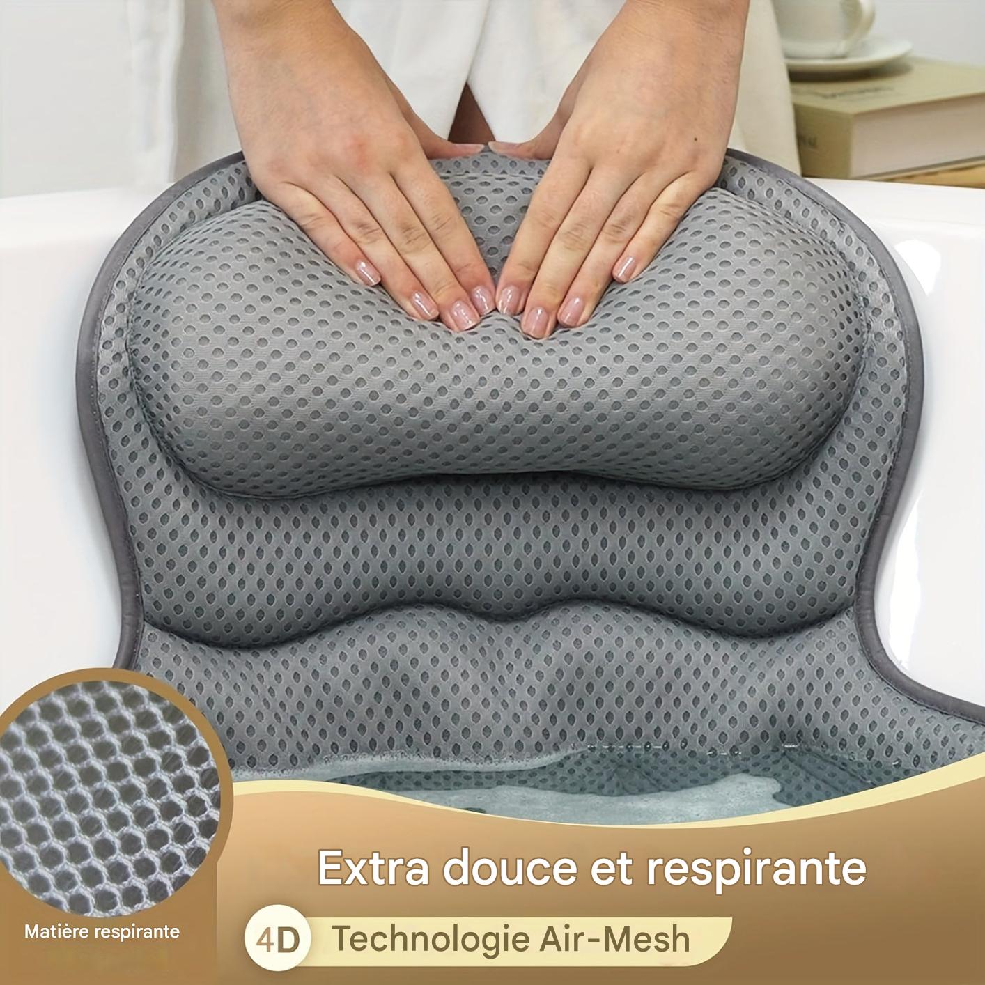 Coussin de Bain Ergonomique en Maille Soutien Nuque et Dos – Image 5