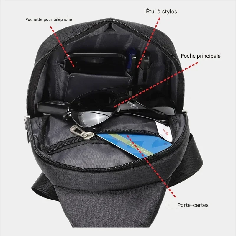 Sac Poitrine Homme SWISS Étanche pour Loisirs et Outdoor – Image 2