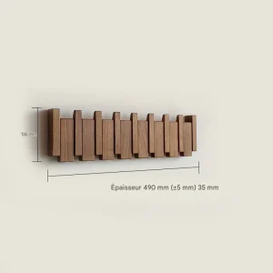 7 crochets en noyer