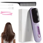 Brosse Lissante Portable Sans Fil avec Écran LCD