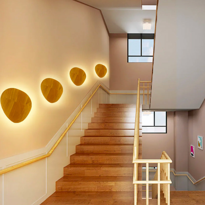 Applique Murale Bois Naturel Éclairage LED Contemporain – Image 5