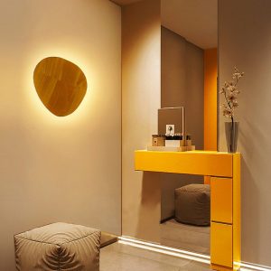 Applique Murale Bois Naturel Éclairage LED Contemporain