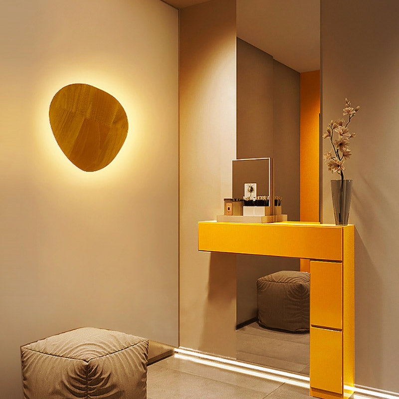 Applique Murale Bois Naturel Éclairage LED Contemporain