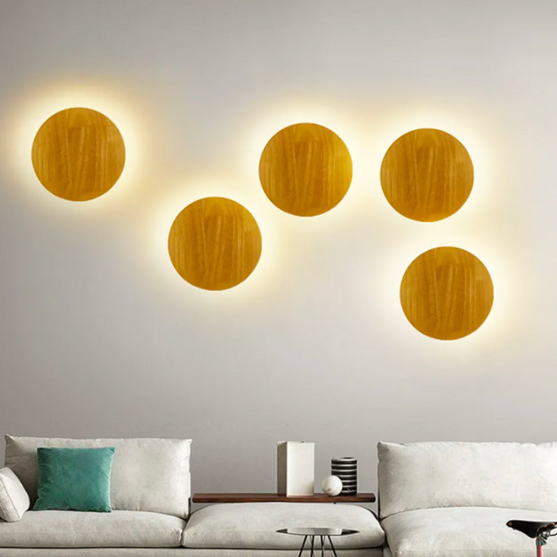 Applique Murale Bois Naturel Éclairage LED Contemporain – Image 2