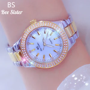 Montre Femme Acier Inoxydable Bijoux Strass Luxe