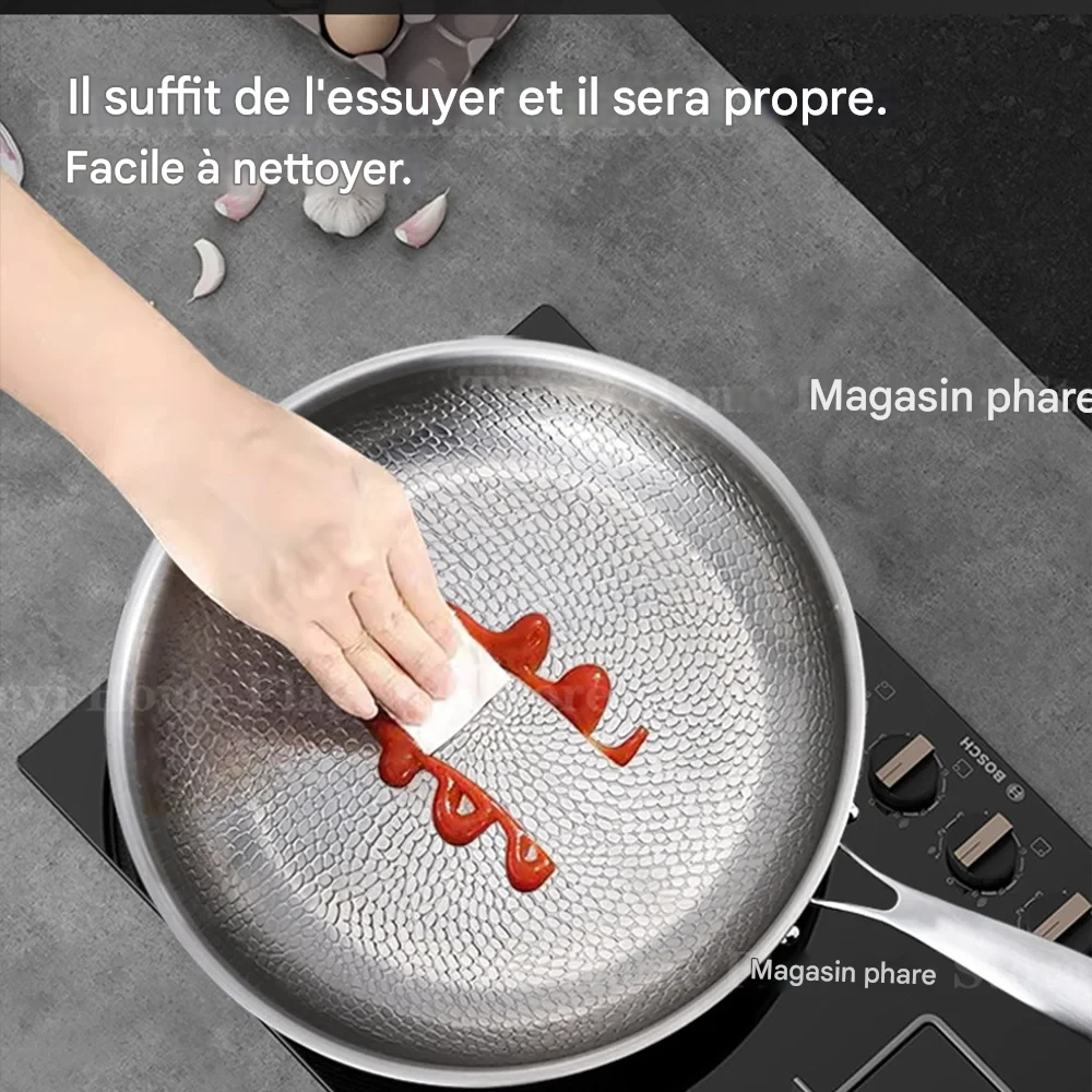 Poêle Antiadhésive Titane Inox 22-30 cm – Image 4