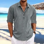 Chemise Homme Style Jeune Manches Longues Confort Absorbant