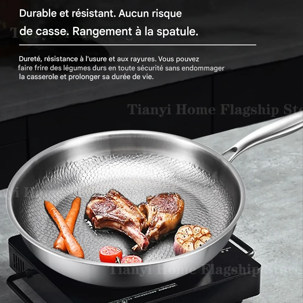 Poêle Antiadhésive Titane Inox 22-30 cm – Image 3