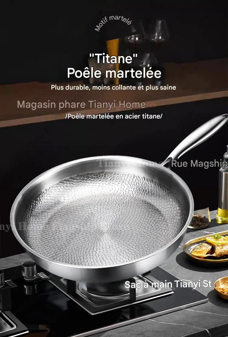 Poêle Antiadhésive Titane Inox 22-30 cm – Image 7