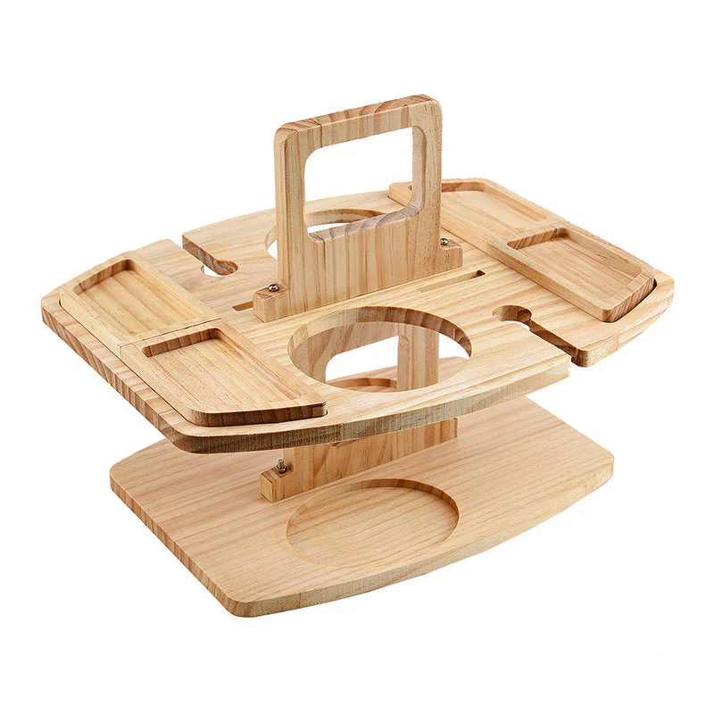 Table à Vin Portable Bois Compact Élégant Pique Nique – Image 3