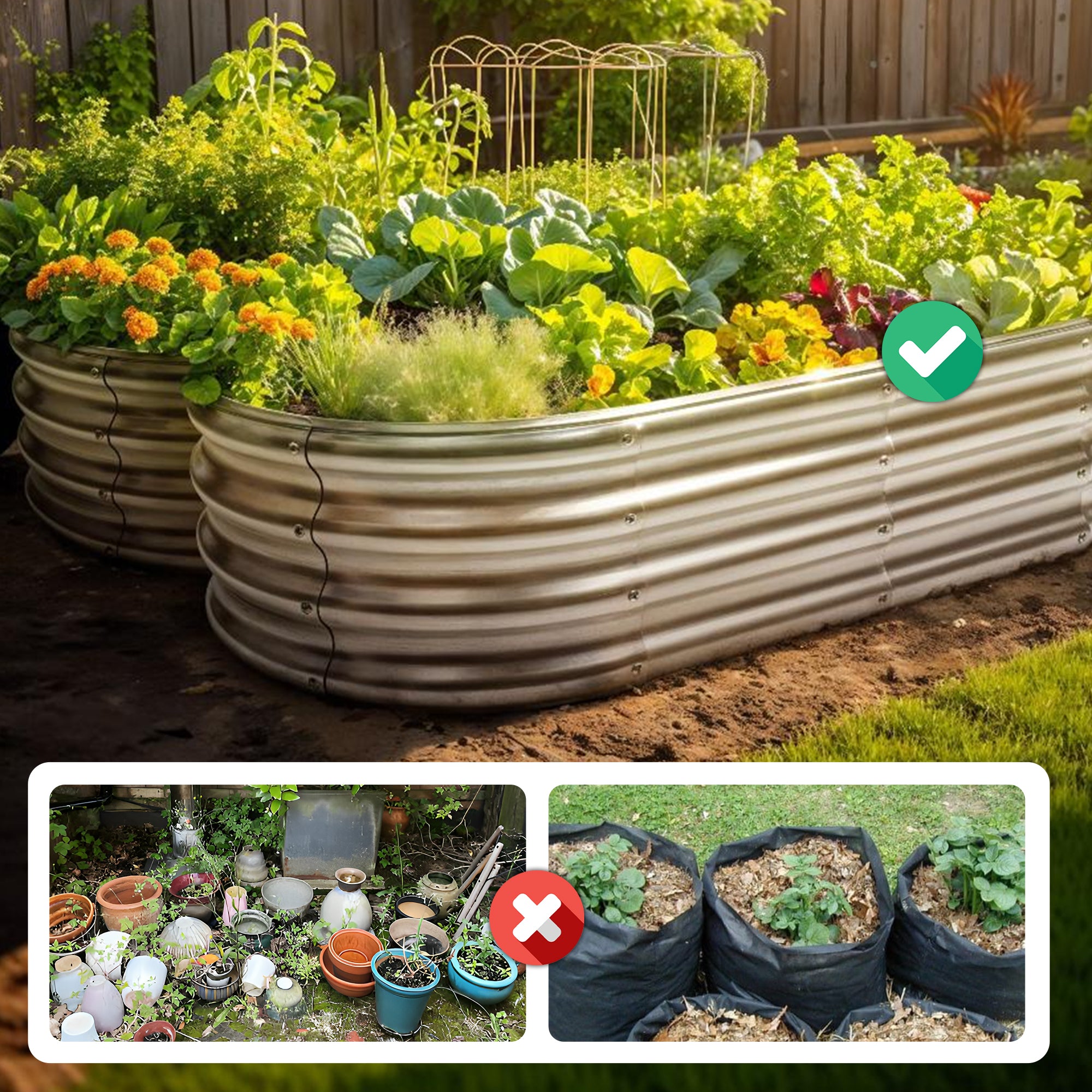 Carré potager surélevé acier galvanisé robuste – Image 7