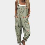 Salopette Femme Fleurie Confort S à 5XL pour l'Été