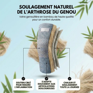 Genouillère Bambou Élastique Protection Genou Sport et Douleur